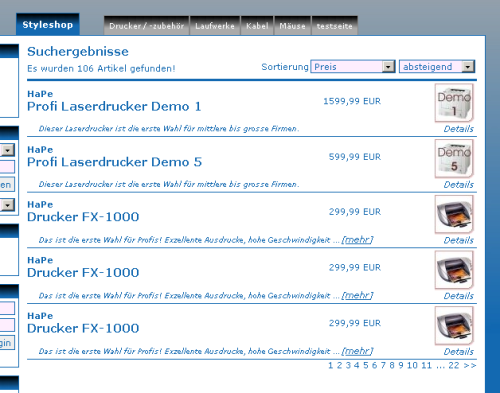 Suche - Suchergebnisse